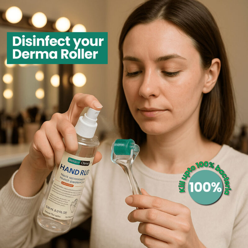 Isopropyl alcohol for disinfecting derma roller